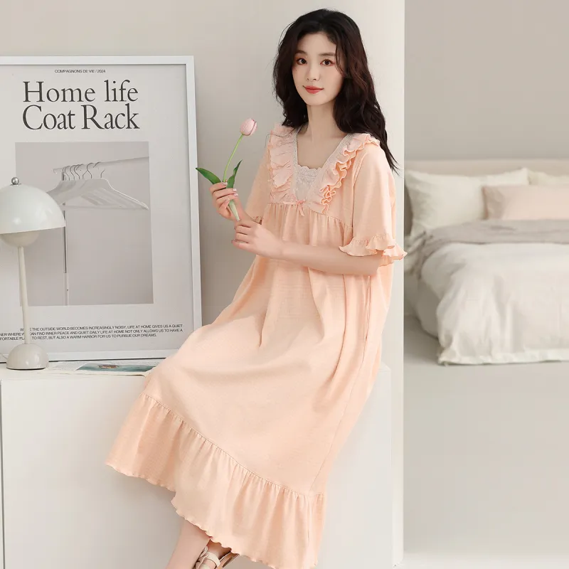 Cotton Shopping Nightgown Women's-1