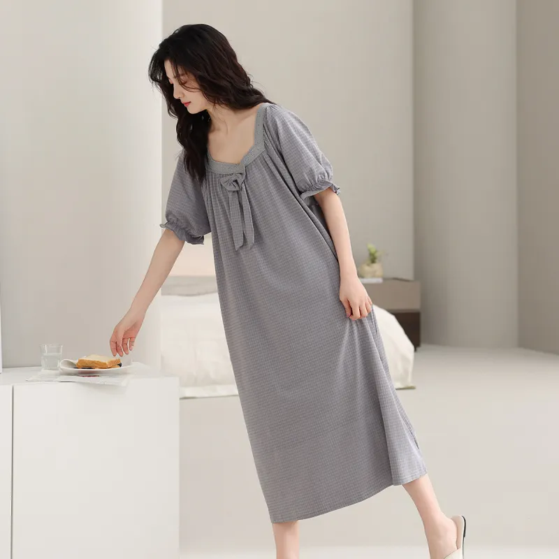 Cotton Shopping Nightgown Women's-3