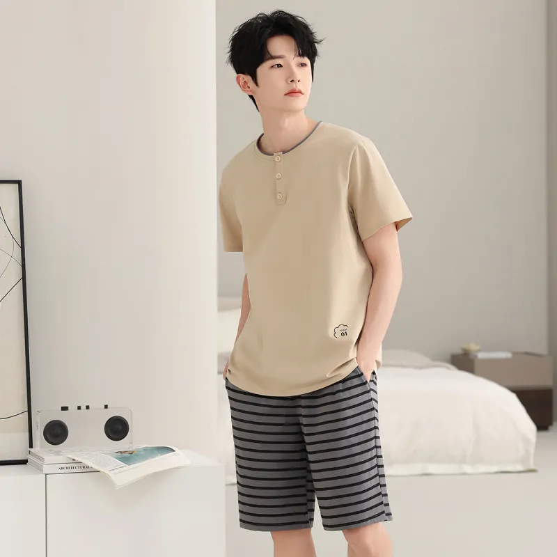 Cotton Shopping Pajama Set Men's-5