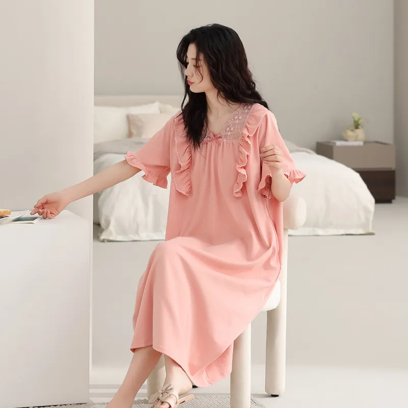 Cotton Shopping Nightgown Women's-2