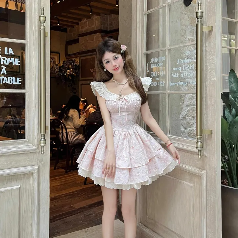 Cotton Shopping Short Sleeved Dress Women's-8