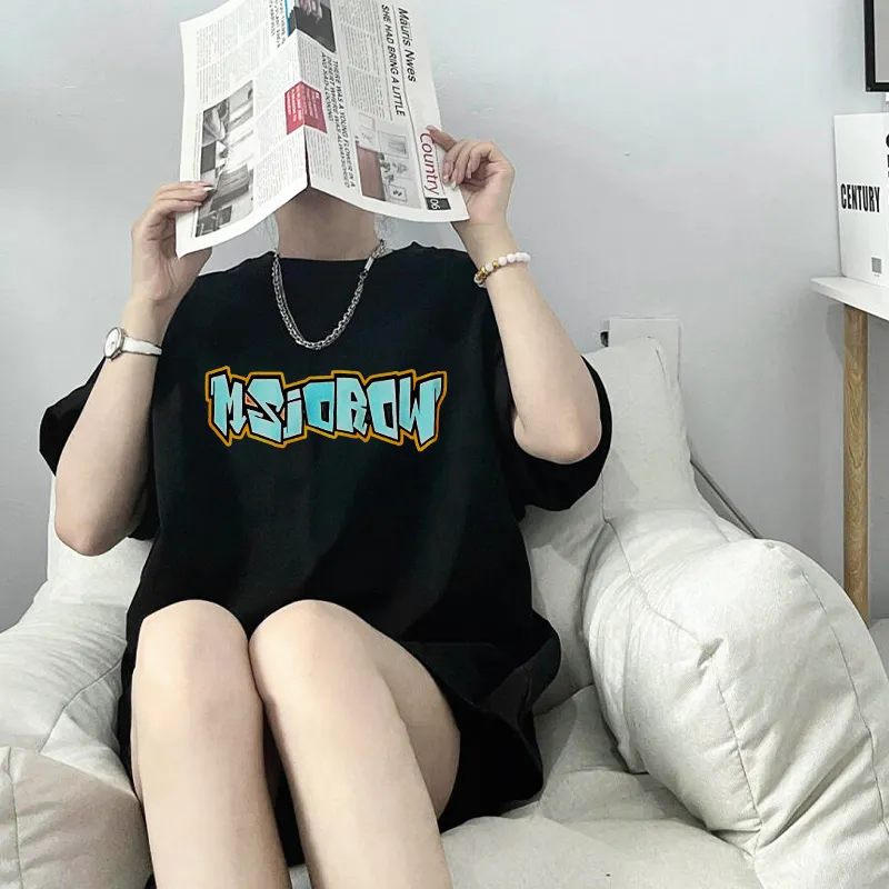 Cotton Shopping Drop Shoulder Sleeve T-Shirt Unisex-14