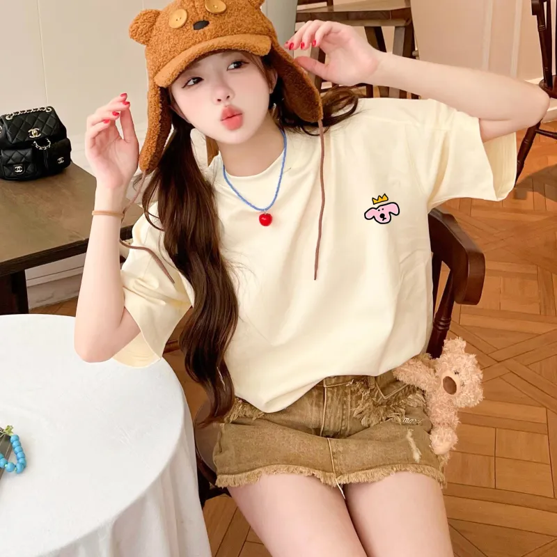 Cotton shopping T Shirts Women's-3