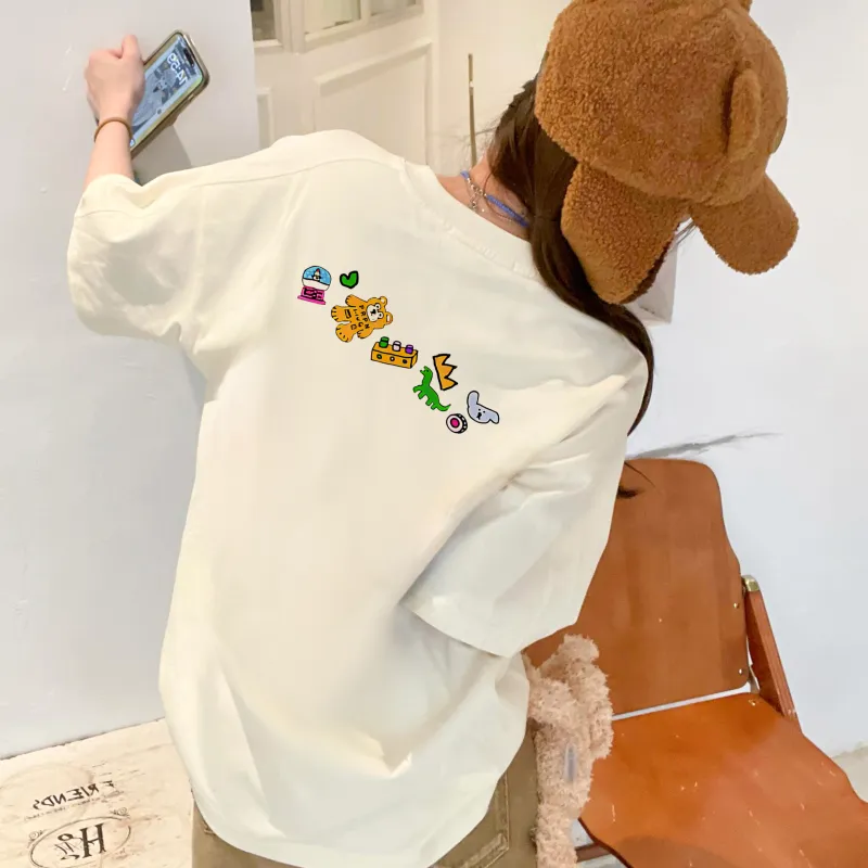 Cotton shopping T Shirts Women's-4
