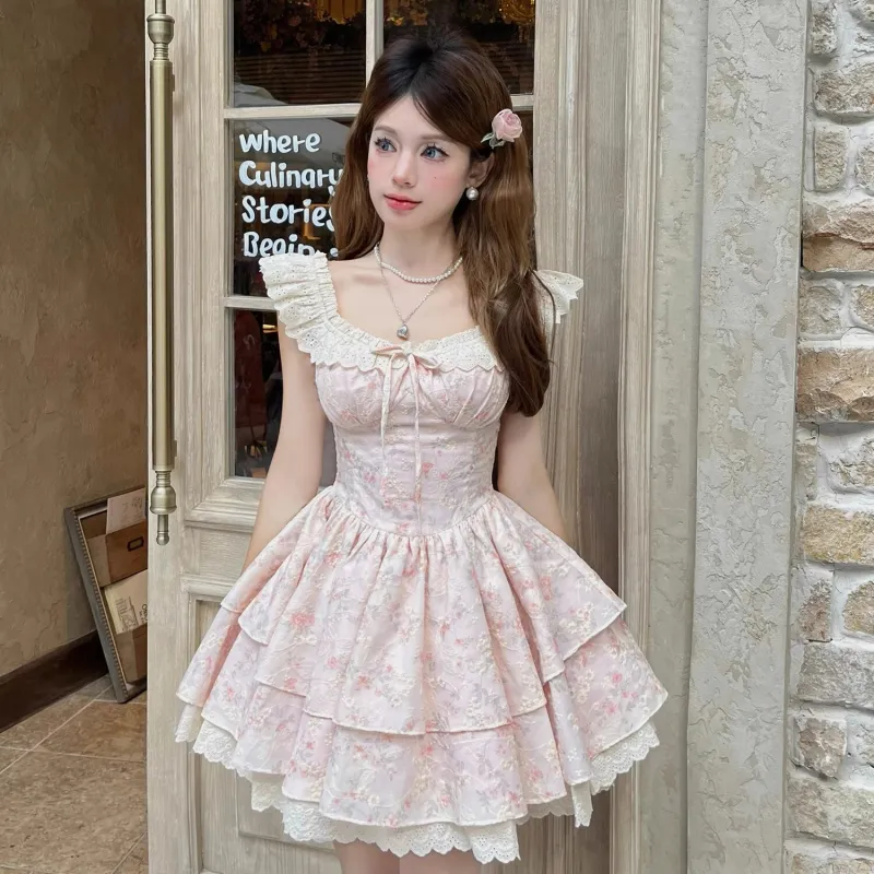 Cotton Shopping Short Sleeved Dress Women's-4