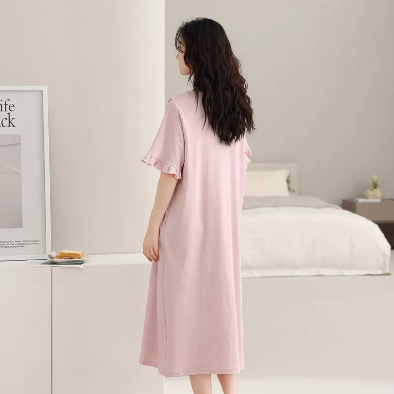 Cotton Shopping Nightgown Women's-4