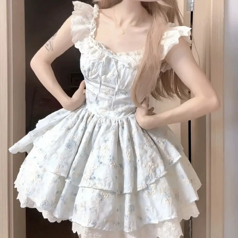 Cotton Shopping Short Sleeved Dress Women's-16
