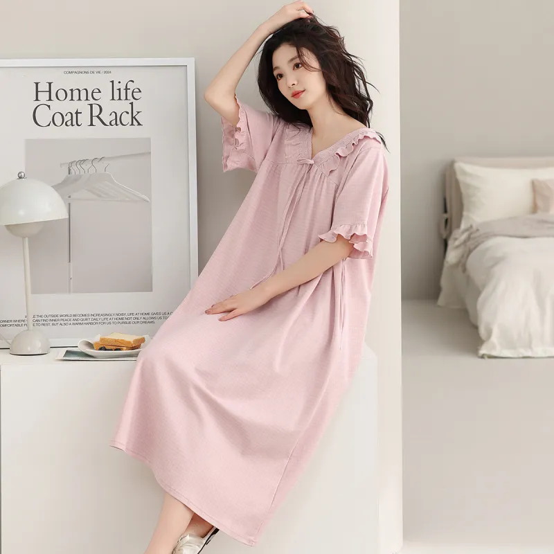Cotton Shopping Nightgown Women's-2