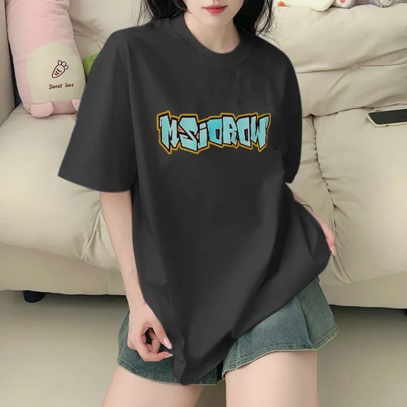 Cotton Shopping Drop Shoulder Sleeve T-Shirt Unisex-3