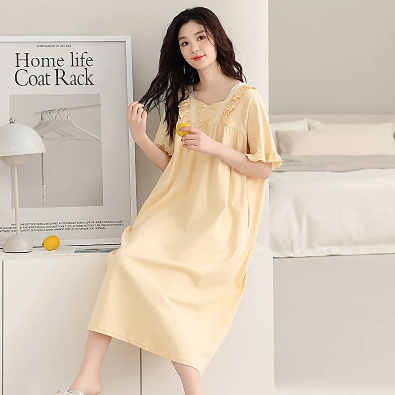 Cotton Shopping Nightgown Women's-1