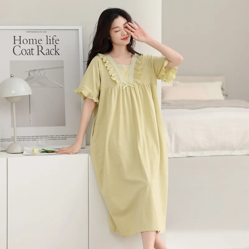 Cotton Shopping Nightgown Women's-2
