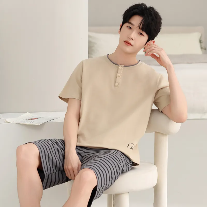 Cotton Shopping Pajama Set Men's-4