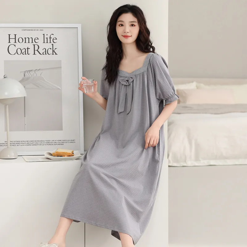 Cotton Shopping Nightgown Women's-1