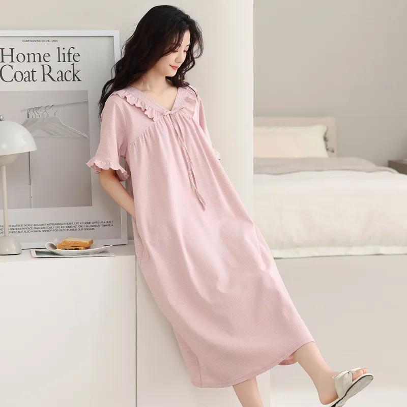 Cotton Shopping Nightgown Women's-3