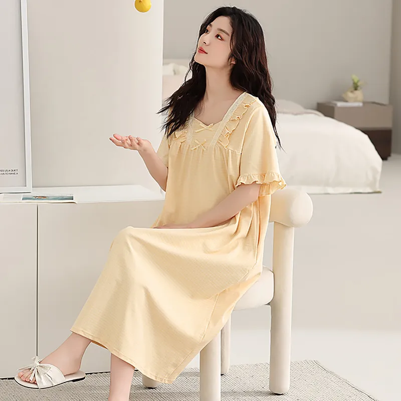 Cotton Shopping Nightgown Women's-3