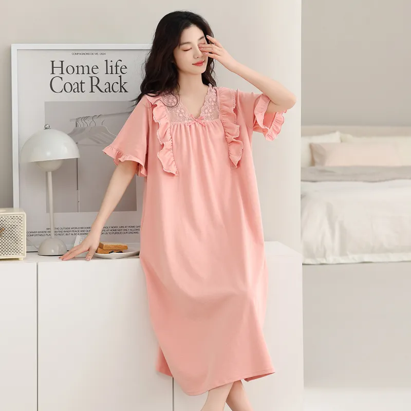 Cotton Shopping Nightgown Women's-3