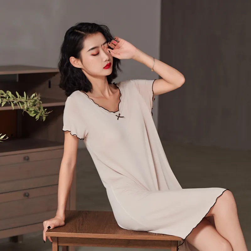 Cotton Shopping Nightgown Women's-12