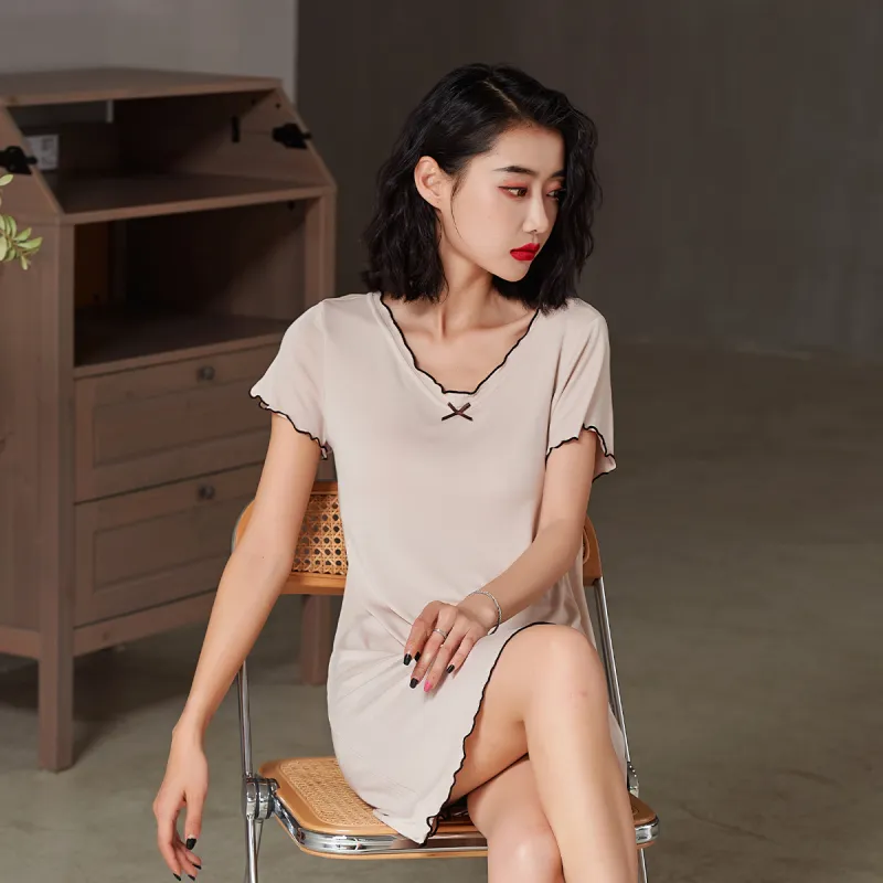 Cotton Shopping Nightgown Women's-10