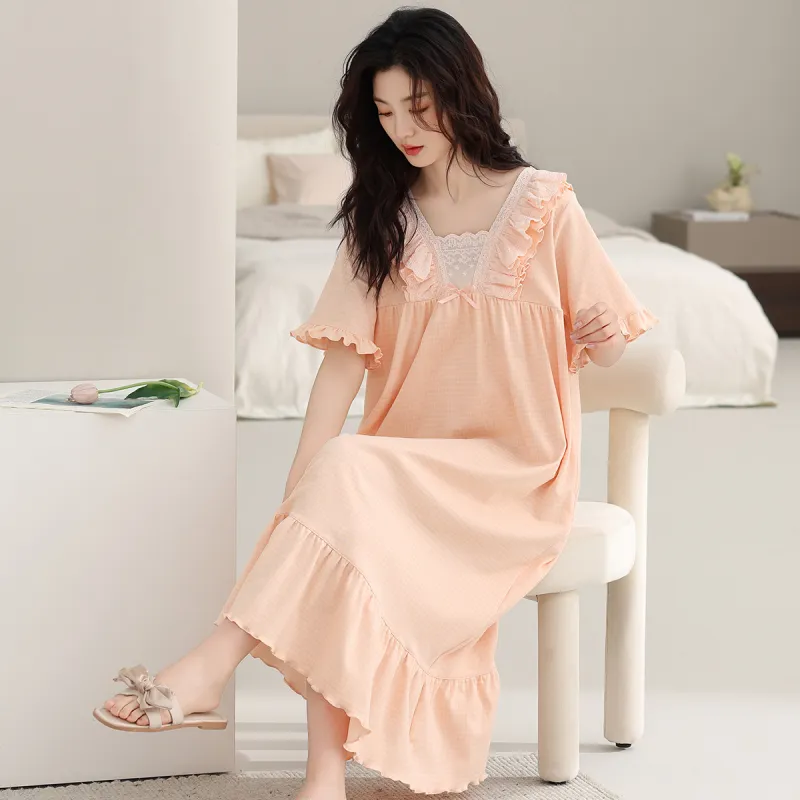 Cotton Shopping Nightgown Women's-2
