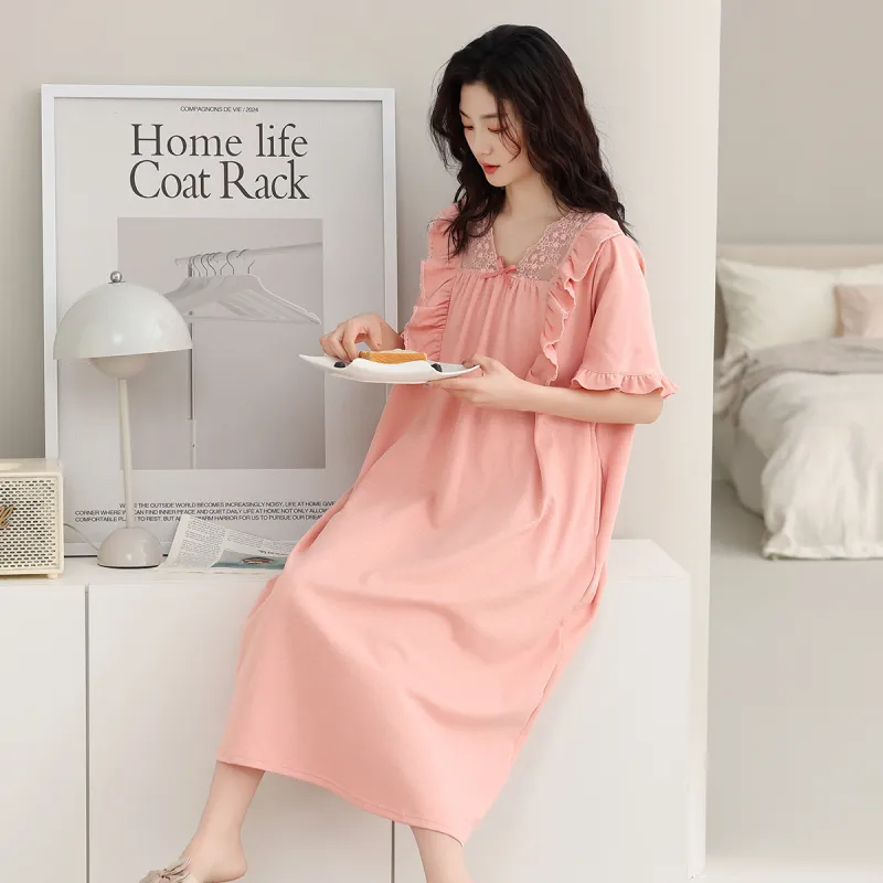 Cotton Shopping Nightgown Women's-1
