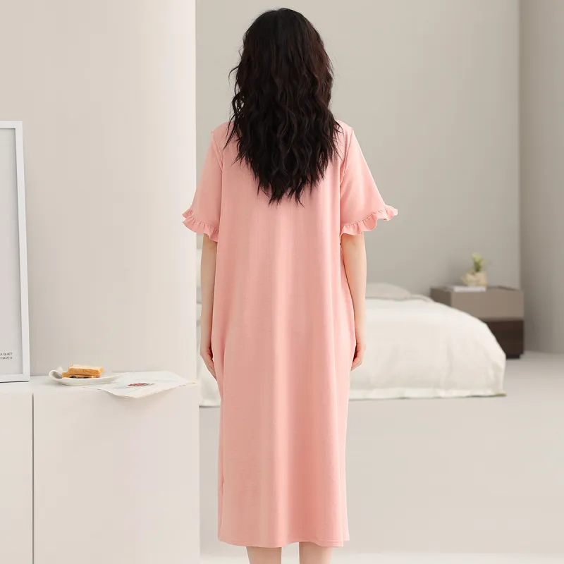 Cotton Shopping Nightgown Women's-4