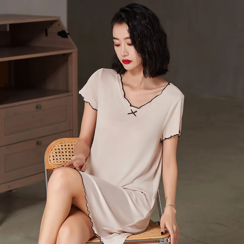 Cotton Shopping Nightgown Women's-9