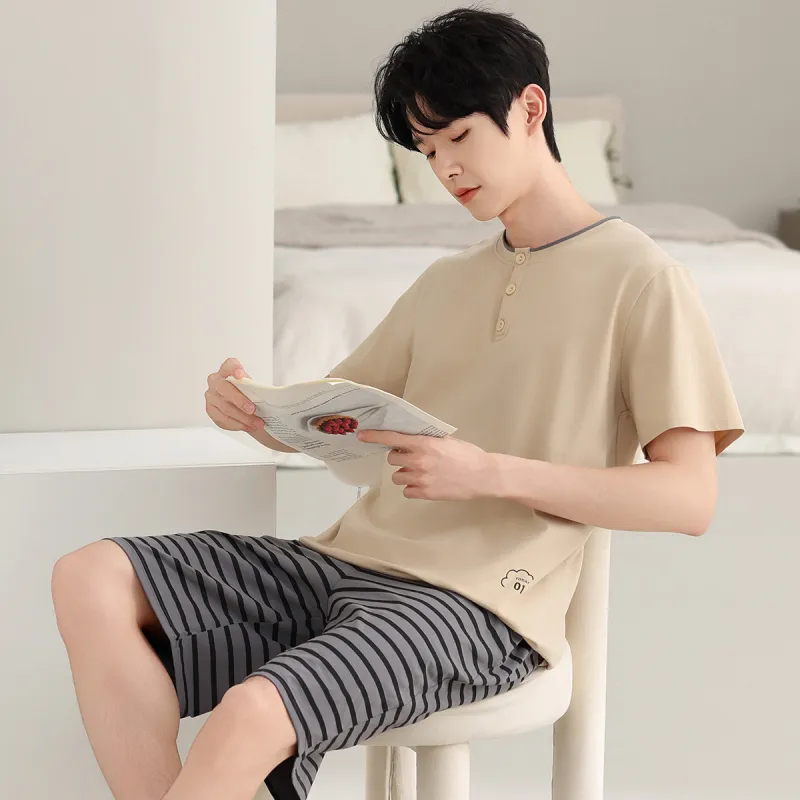 Cotton Shopping Pajama Set Men's-3