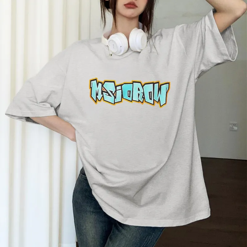 Cotton Shopping Drop Shoulder Sleeve T-Shirt Unisex-17