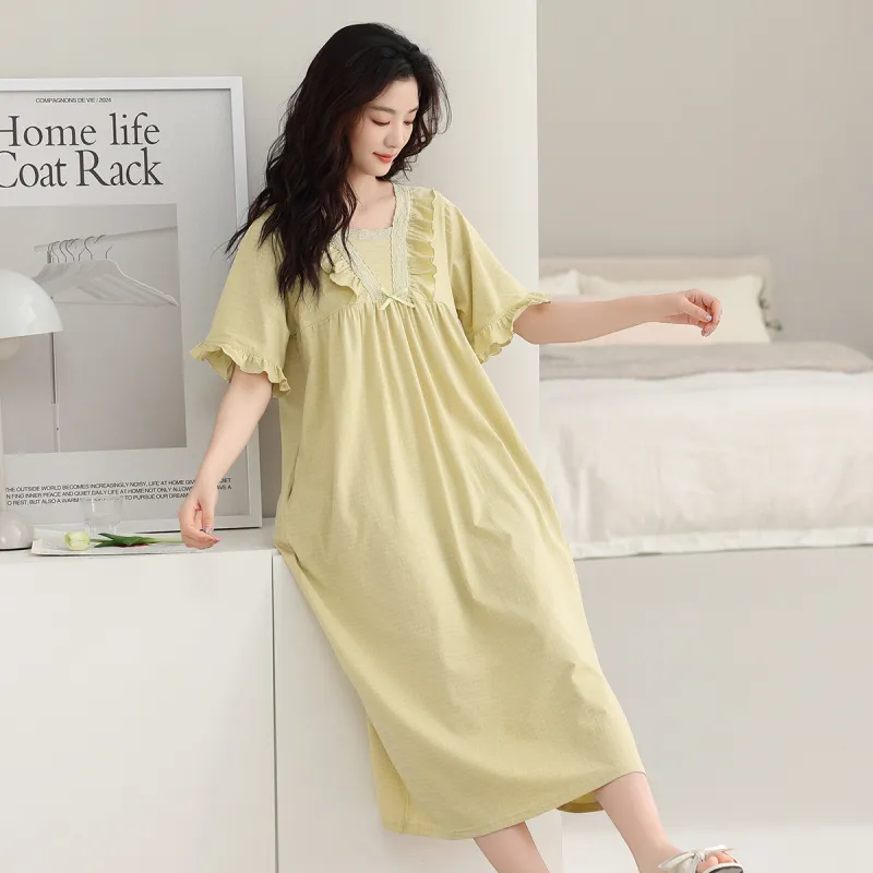 Cotton Shopping Nightgown Women's-1