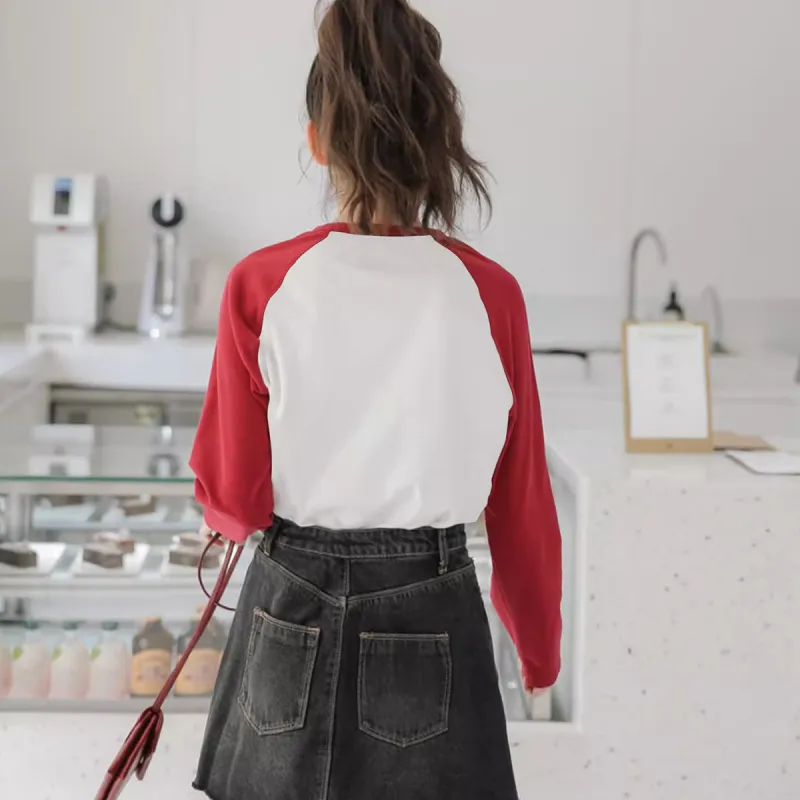 Cotton Shopping Raglan Sleeve T Shirt Women's-2