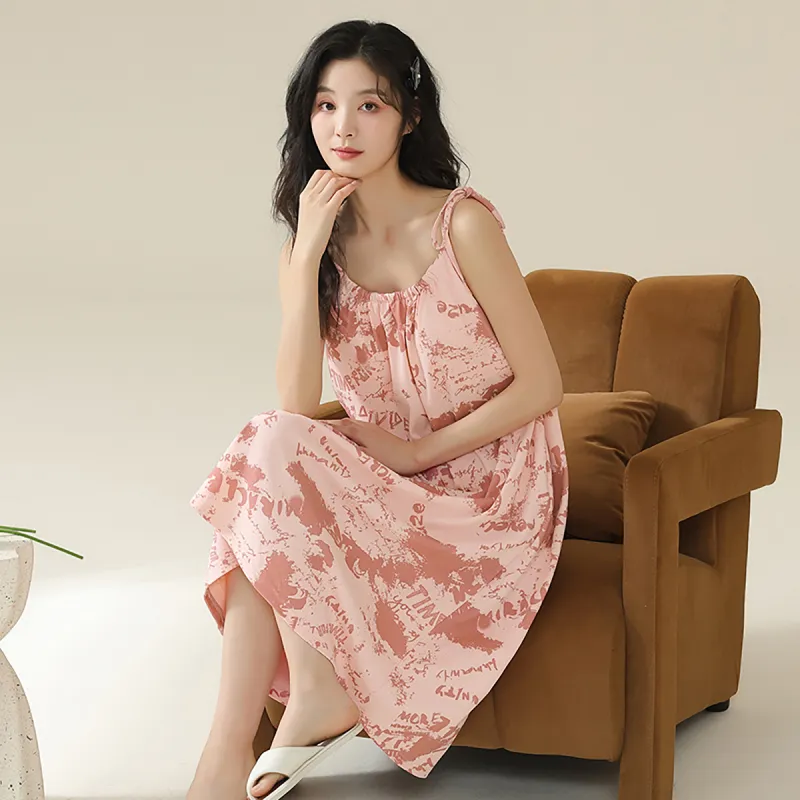 Cotton Shopping Nightgown Women's-4