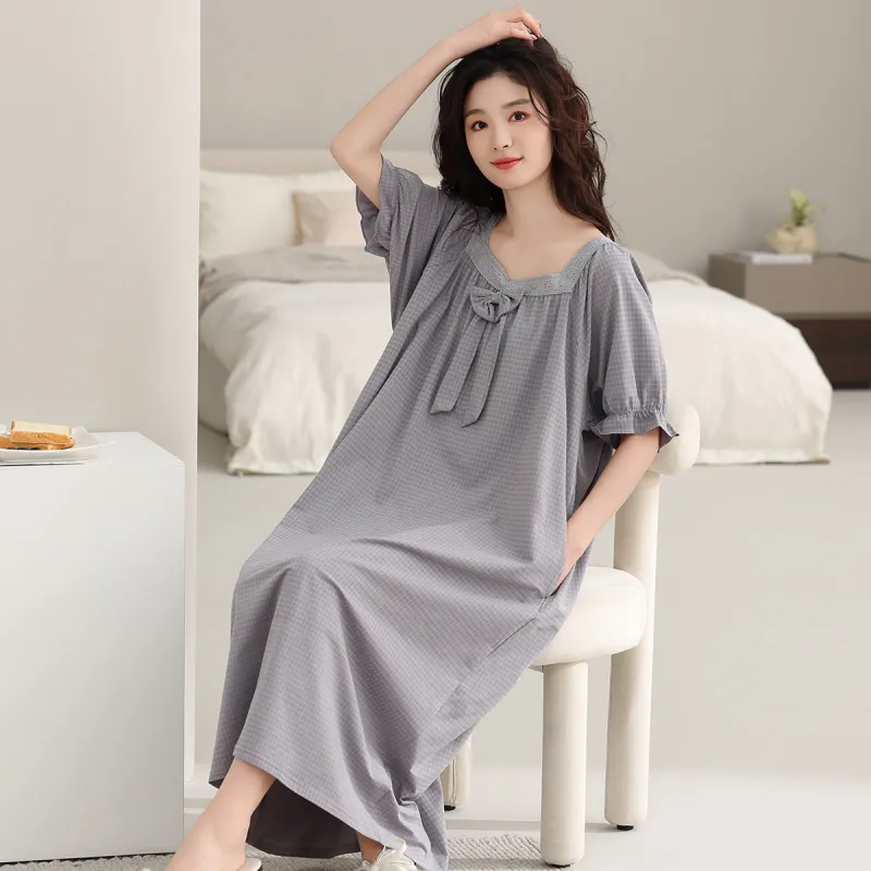 Cotton Shopping Nightgown Women's-2