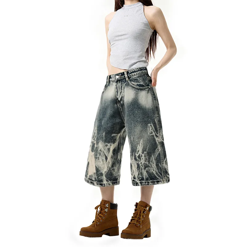 WIIPSOLID Denim Shorts Unisex Blue-2