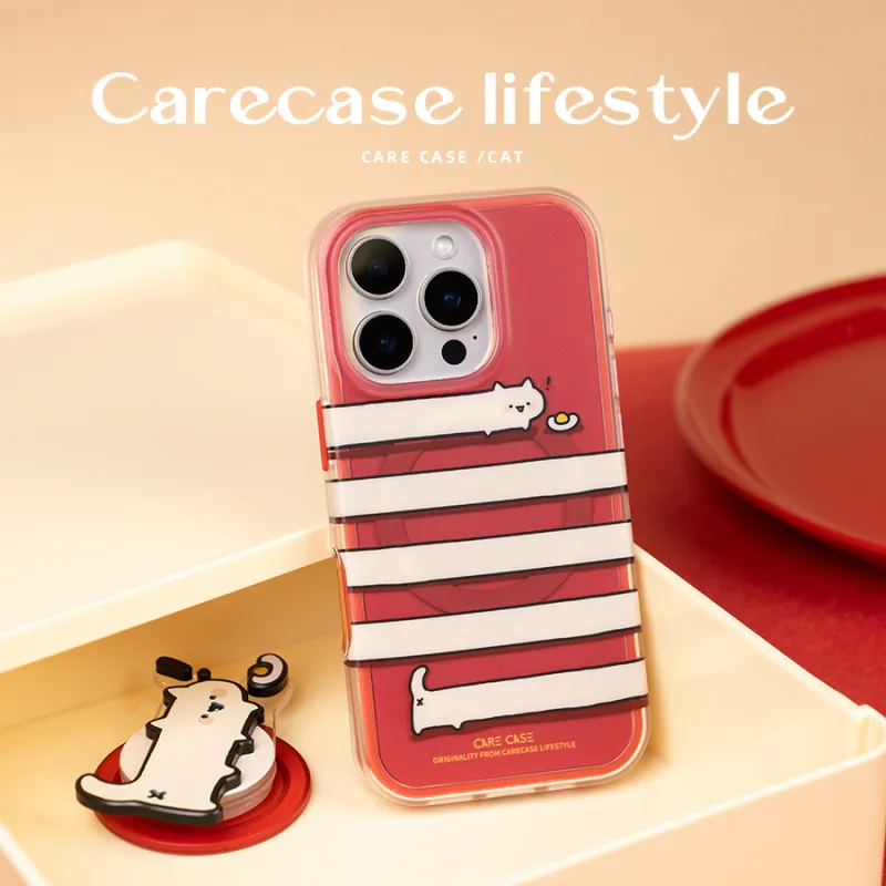 CARECASE TPU Material Mijia Kitten 2 in 1 Magnetic Phone Case Compatibility With Apple IPhone 16 15 14 Pro Max-3