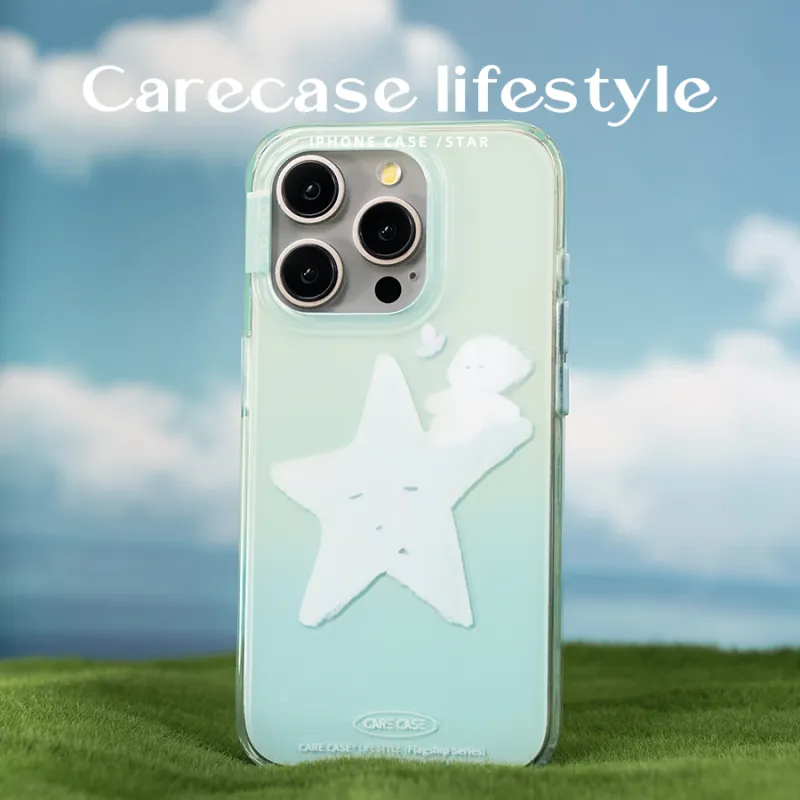 CARECASE TPU Material UV Color Changing Puppy Sitting Stars Phone Case Compatibility With Apple IPhone 15 14 13 Pro Max-1