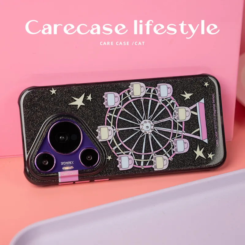 CARECASE TPU Material Original Design Diamond Ferris Wheel Phone Case Compatibility Huawei Mate60/Pura70-2