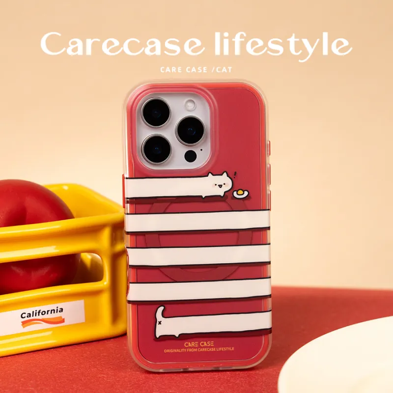 CARECASE TPU Material Mijia Kitten 2 in 1 Magnetic Phone Case Compatibility With Apple IPhone 16 15 14 Pro Max-1