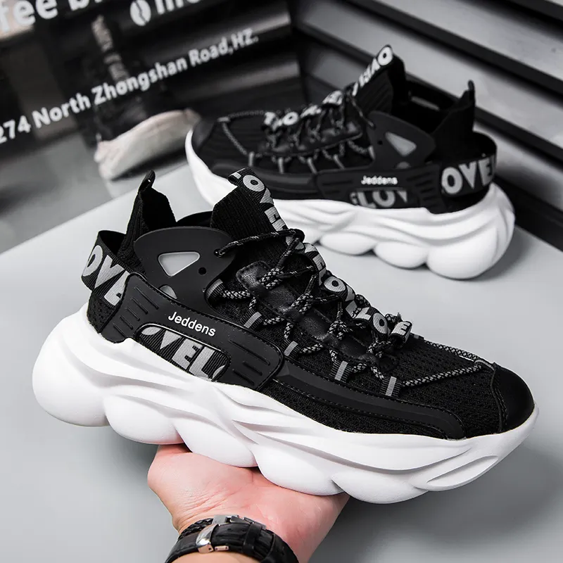 Jerden Smith Breathable Mid Top Casual Shoes Men's Black-8