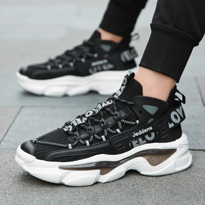 Jerden Smith Shock Absorbers Slip Resistant Breathable Low Top Chunky Sneakers Men's-18