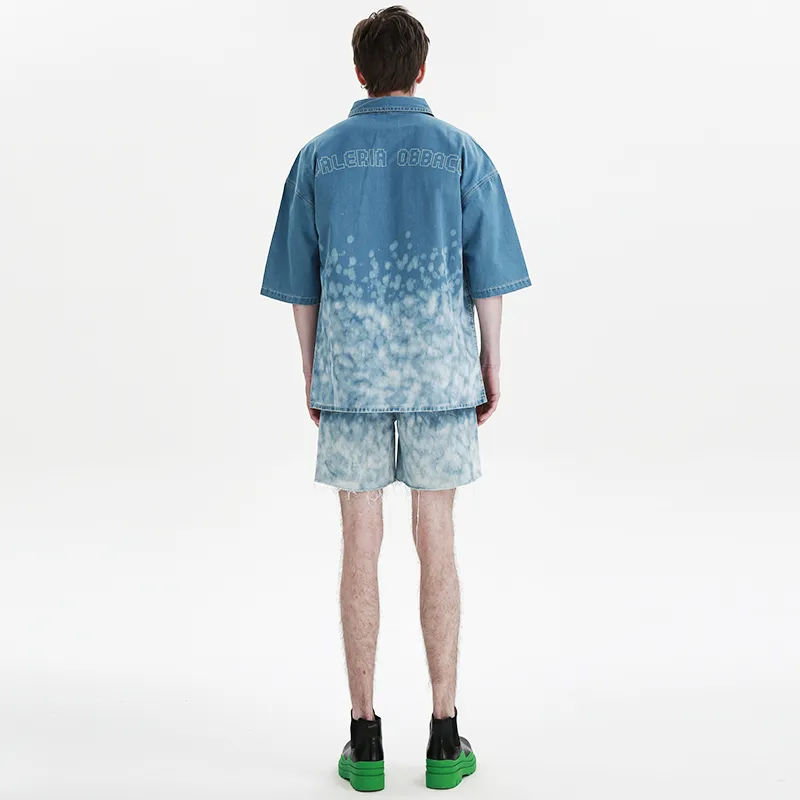Valeria Obbaco Loose Fit Shorts Unisex Blue-2