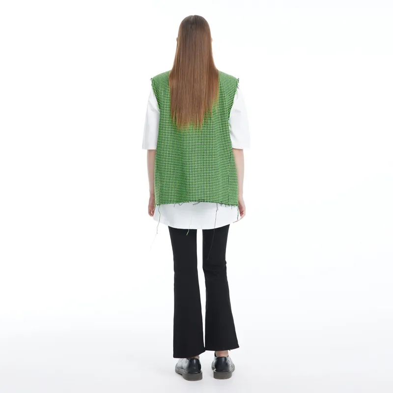 Valeria Obbaco Spring And Summer Vest Unisex Green-2