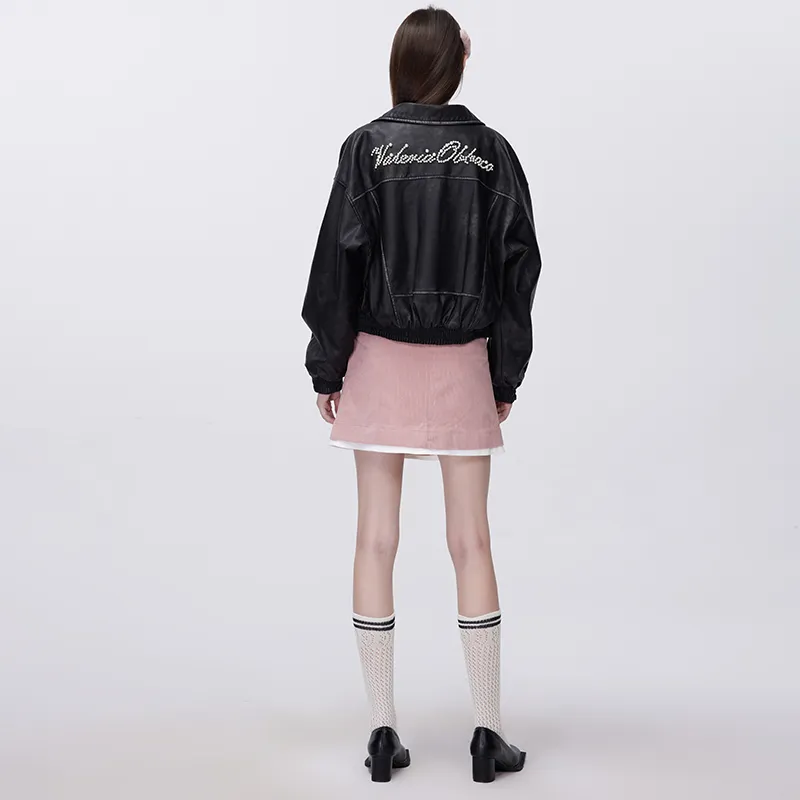 Valeria Obbaco Casual Short Skirts Women's Peach-3