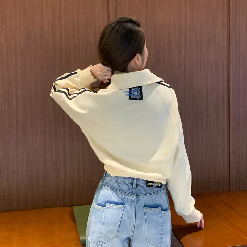 Valeria Obbaco Sweatshirt Women's Beige Yellow-2