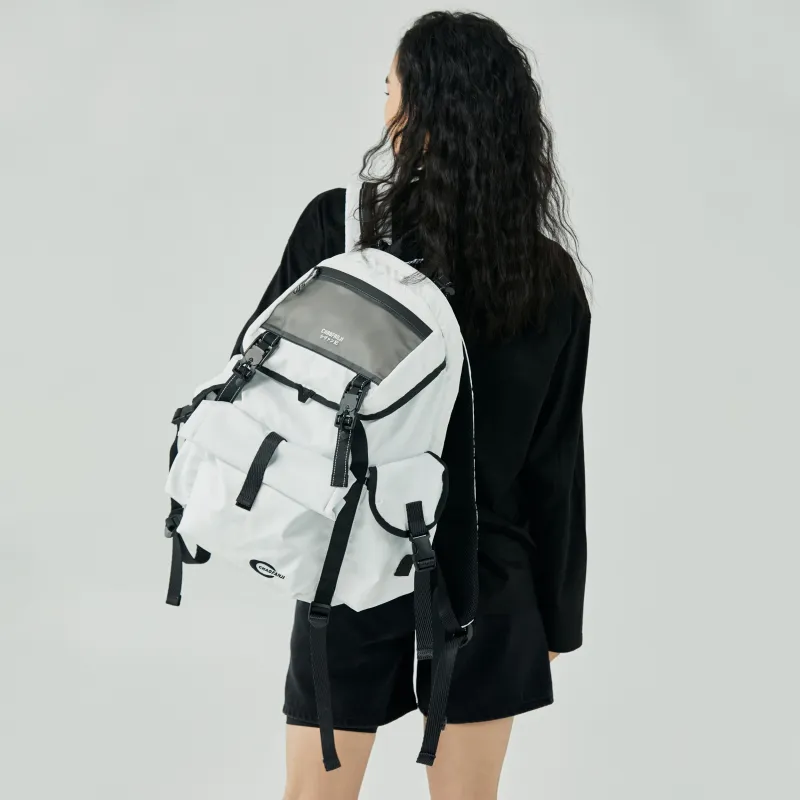 CHAOFANJI Membrana Dermalis Backpack Laptop Bag Regular Unisex White/Black-3