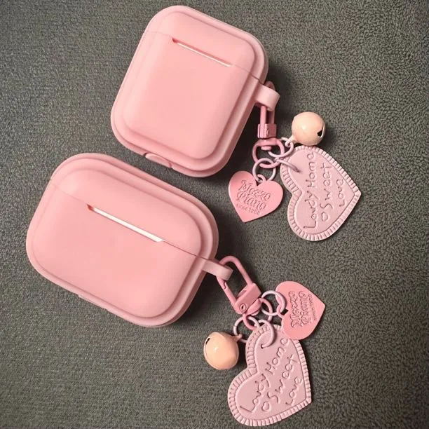 COORUBA Compatible With AirPods Pro AirPods 3 AirPods Pink Silicone Soft Shell Protective Case Headphone Cases-6