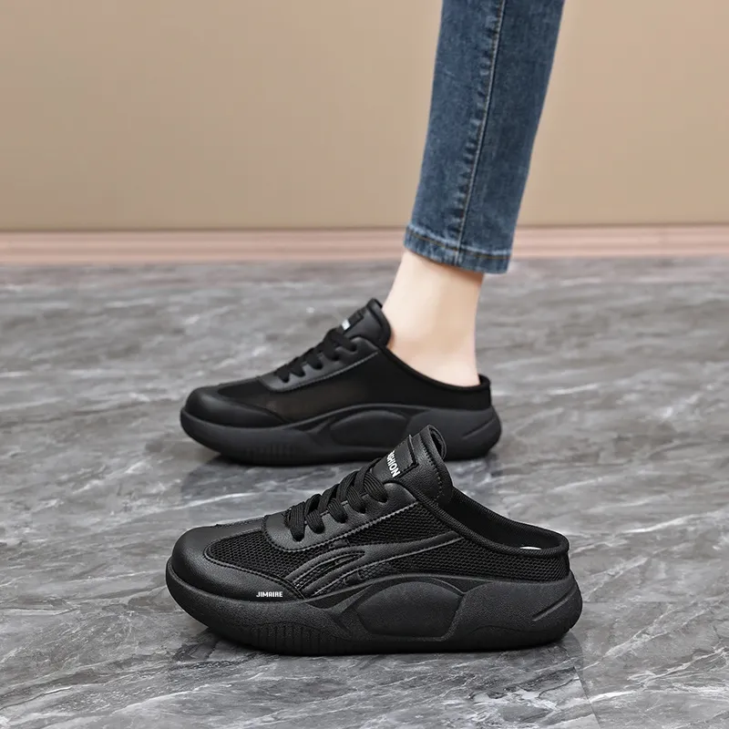 King Jinmai Rubber Sole Slip Resistant Abrasion Resistant Closed Toe Slippers Women's-13