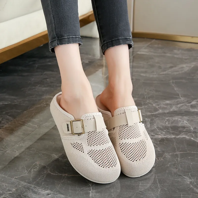 King Jinmai Rubber Sole Slip Resistant Closed Toe Slippers Women's-1