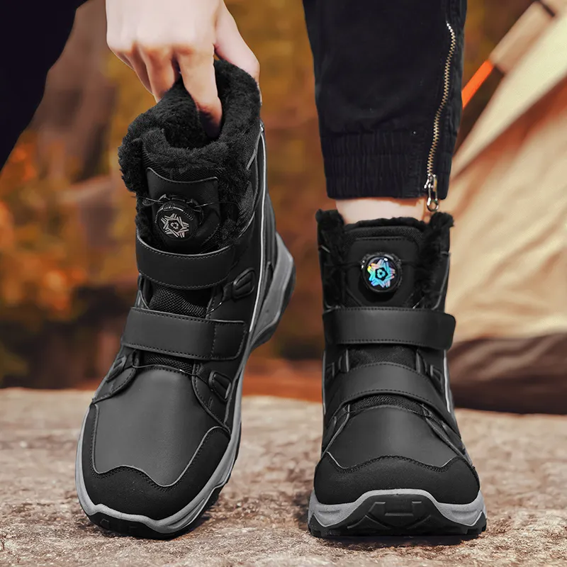 King Jinmai Warm Slip Resistant Short Snow Boots Unisex-3