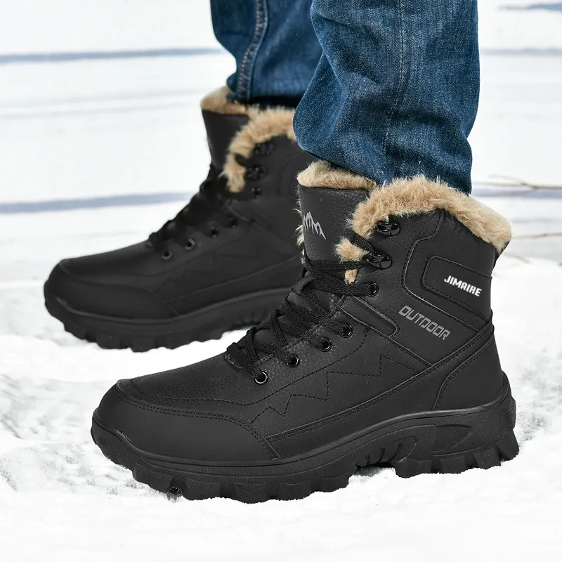 King Jinmai Warm And Water Resistant Short Mid Calf Snow Boots Men's-10