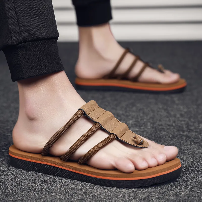King Jinmai Quiet Odor Resistant Abrasion Resistant Slip Resistant Quick Dry Flip Flops Men's-9